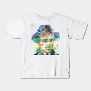 FERNANDO PESSOA - watercolor portrait .€ Kids T-Shirt